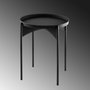 Hanah Home Shb-002-A Mesa de centro de metal negra